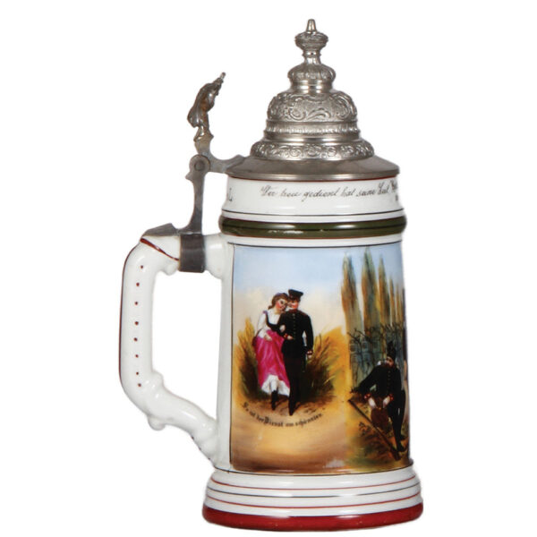 Regimental stein, .5L, Jäger Nr. 10, Colmar i./Els, 1894 - 1896 - Image 3