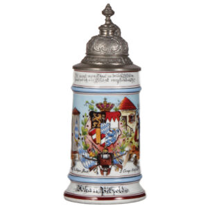 Regimental stein, .5L, Kgl. 2. Jäger Batl.,  Eichstädt 1889 - 1892