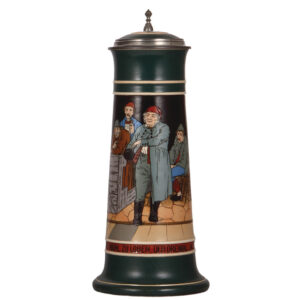 Mettlach stein, 3.1L, 16.8" ht., 2956