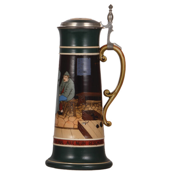 Mettlach stein, 3.1L, 16.8" ht., 2956 - Image 2