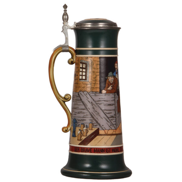 Mettlach stein, 3.1L, 16.8" ht., 2956 - Image 3