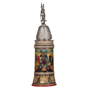 Regimental stein, .5L,  Husaren Regt. Nr. 8, Neuhaus, 1907 - 1910