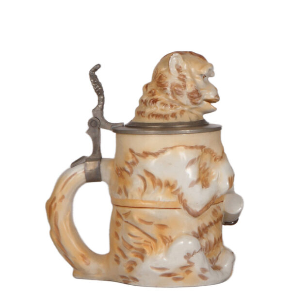 Character steins (two), .5L, Monkey; with, .5L, porcelain, Hunter Rabbit - Image 3