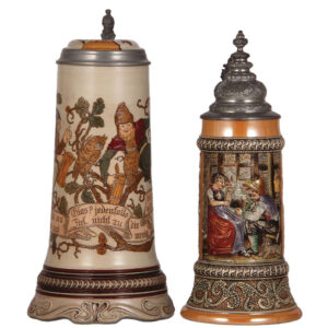 Stoneware & pottery stein, Marzi & Remy, #1619, with, Diesinger stein, .5L, #42