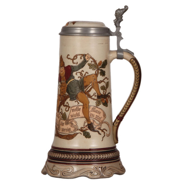 Stoneware & pottery stein, Marzi & Remy, #1619, with, Diesinger stein, .5L, #42 - Image 2