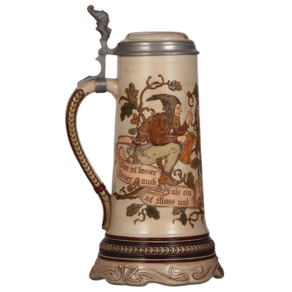 Stoneware & pottery stein, Marzi & Remy, #1619, with, Diesinger stein, .5L, #42 - Image 3
