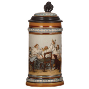 Mettlach stein, .5L, 1146, etched, by C. Warth