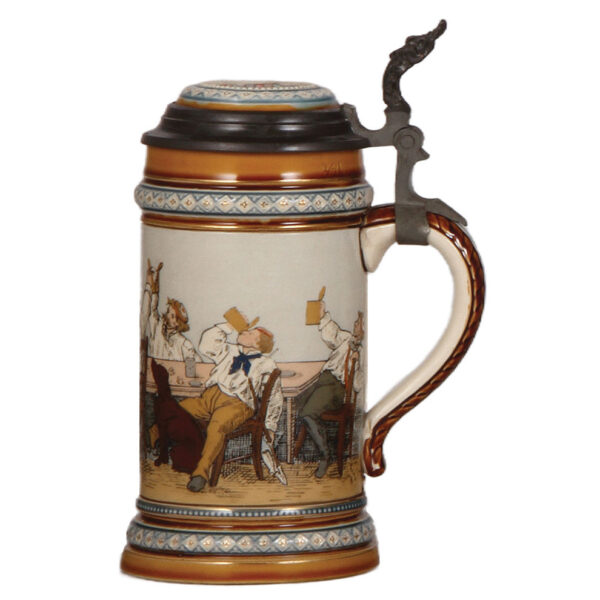 Mettlach stein, .5L, 1146, etched, by C. Warth - Image 2