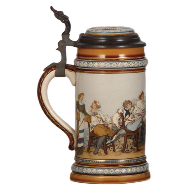 Mettlach stein, .5L, 1146, etched, by C. Warth - Image 3