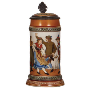 Mettlach stein, .5L, 1655, etched