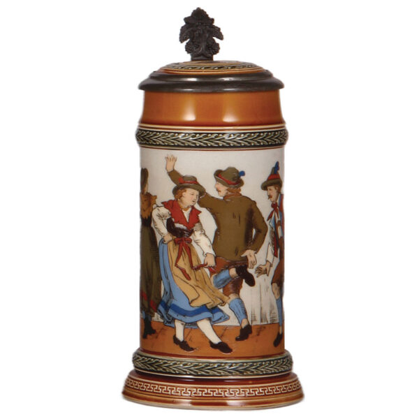 Mettlach stein, .5L, 1655, etched