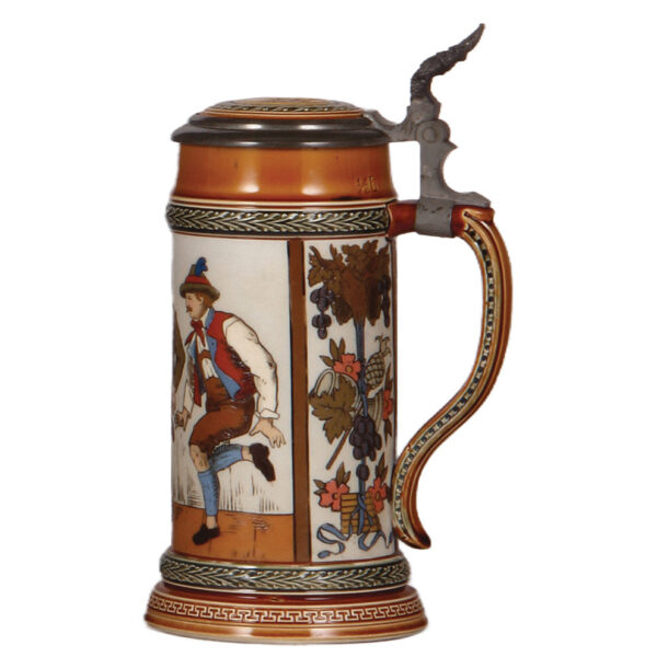 Mettlach stein, .5L, 1655, etched - Image 2