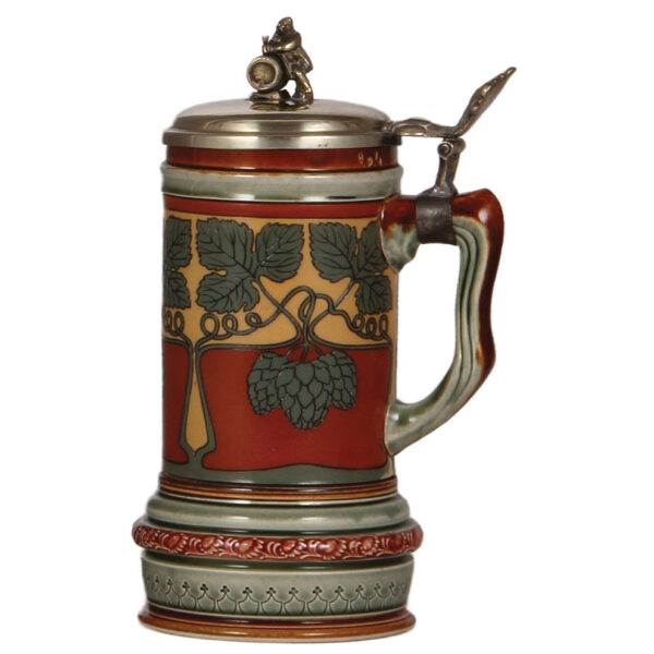 Mettlach steins, .5L, 1786, by Otto Hupp; with, .5L, 2800 - Image 4
