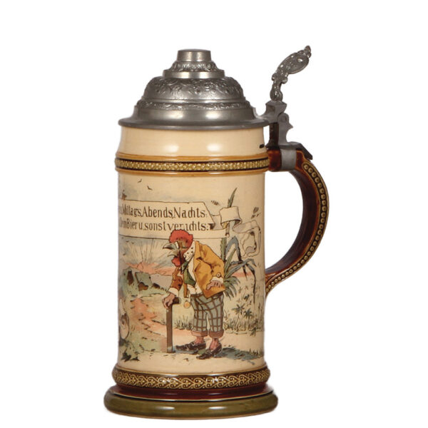 Mettlach steins.5L, 942[2140]; with, .5L, 727[1909] - Image 2