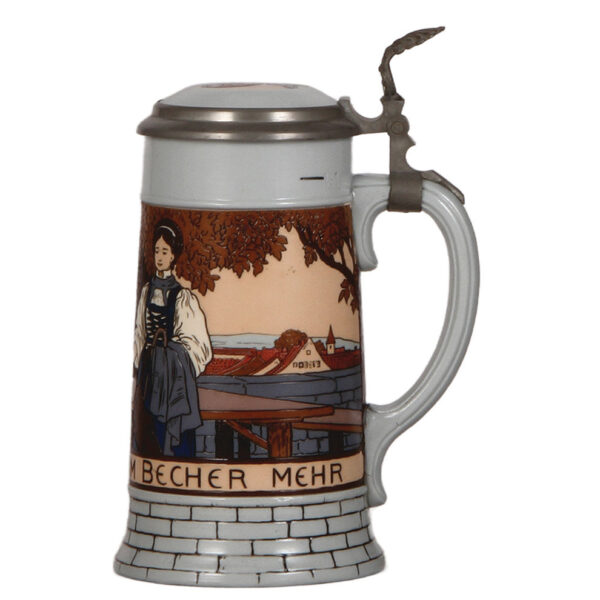 Mettlach steins, .5L, 2833D; with, .5L, 2959 - Image 2