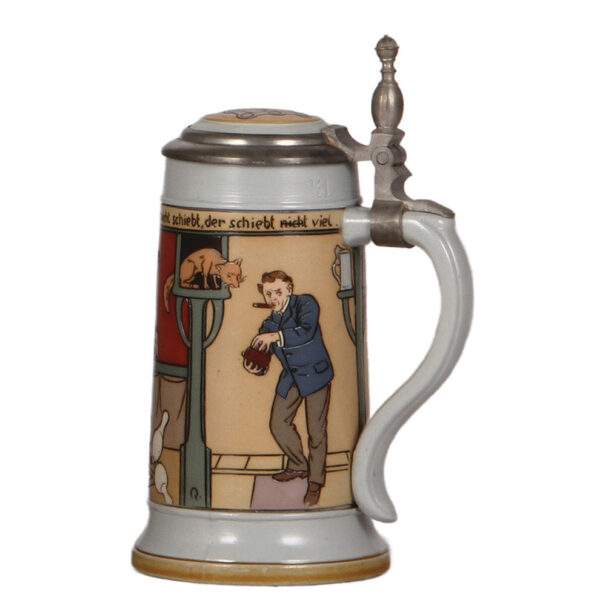 Mettlach steins, .5L, 2833D; with, .5L, 2959 - Image 4