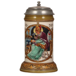 Mettlach stein, .5L, 2726, etched, Goldsmith Occupation