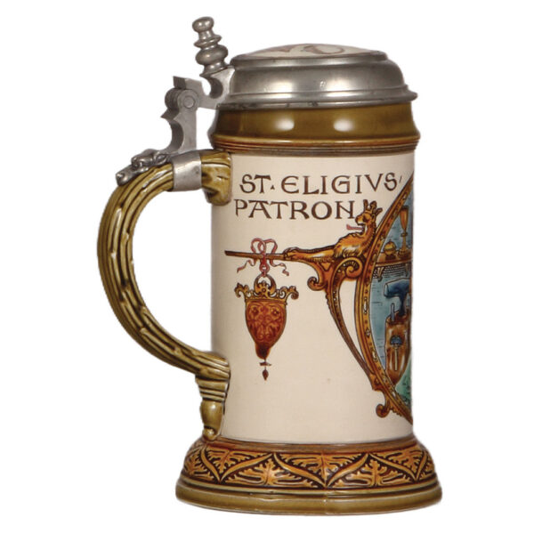 Mettlach stein, .5L, 2726, etched, Goldsmith Occupation - Image 3