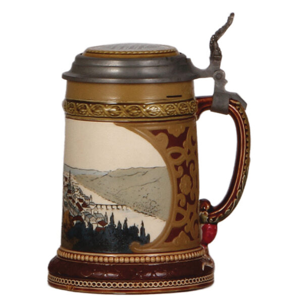 Mettlach steins, .3L, 2277, Heidelberg; with, .3L, 727[1909] - Image 2