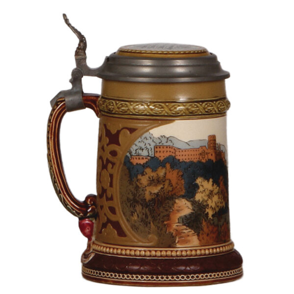 Mettlach steins, .3L, 2277, Heidelberg; with, .3L, 727[1909] - Image 3