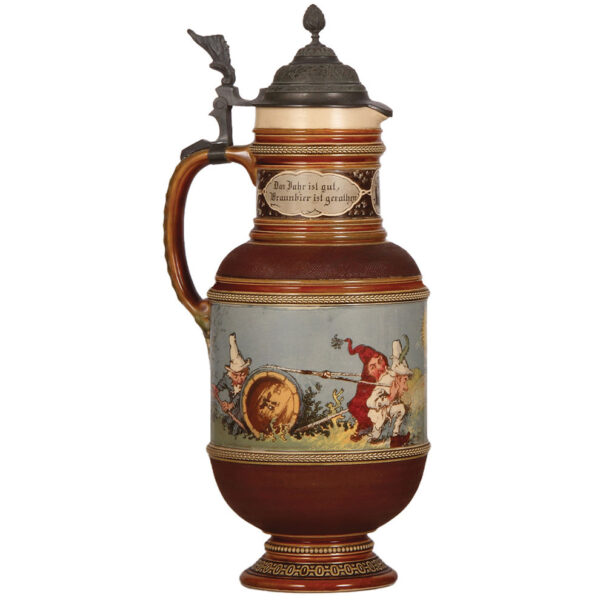 Mettlach stein, 2.5L, 16.0" ht., 956[2178], by H. Schlitt - Image 3