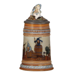 Mettlach stein, .5L, 1478, etched