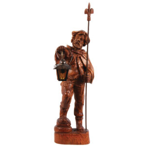 Black Forest wood carving, 19.5'' ht., linden wood, Night Watchman, .