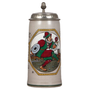 Stoneware stein, 1.0L, Probe Schiessen, 8. Juli 1906, 15. Deutsches Bundesschiessen, München.