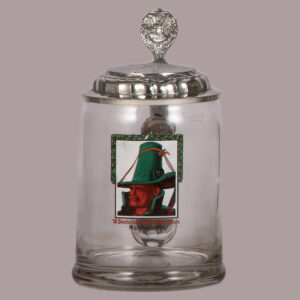 Glass stein, .5L, 18. Deutsches Bundesschiesen, München 1927.