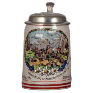 Third Reich stein, .5L, Geb. Jäger Regt. 99.