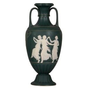 Mettlach vase, 14.6" ht.,7057.