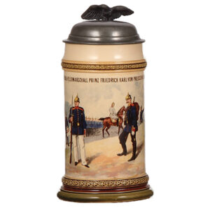 Mettlach stein, .5L, Inft. Regt. Nr. 64.