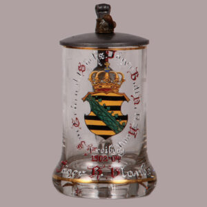 Regimental stein, .5L, Jäger Batl. Nr. 12, Freiburg, 1902 - 1904.