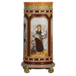 Mettlach vase, 13.3" ht., 1462.