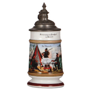 Regimental stein, .5L, Erinnerung a.m. Dienstzeit in Gmünd, Im Bivouach
