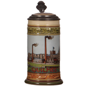 Mettlach stein, .5L, 2900, etched, Quilmes, 1904 version.