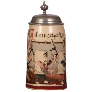 Mettlach stein, .5L, 726[1909], PUG, by H. Schlitt.