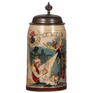 Mettlach stein, .5L, 732[199], by H. Schlitt.