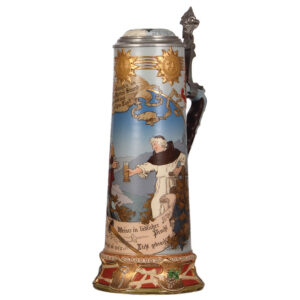 Mettlach stein, 3.8L, 2122,  Crusader, by H. Schlitt.