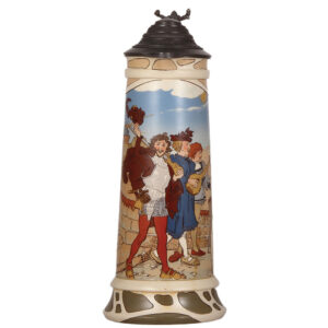 Mettlach stein, 3.5L, 2825, etched, by H. Schlitt.