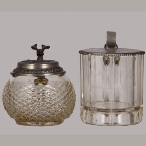 Student glass steins (two), student society.