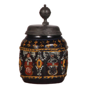 Ceramic stein, .25L., relief, c. 1900, Creussen.