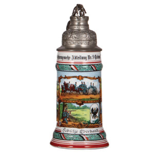 Regimental stein, .5L, Maschinengewehr-Abteilung Nr. 9.