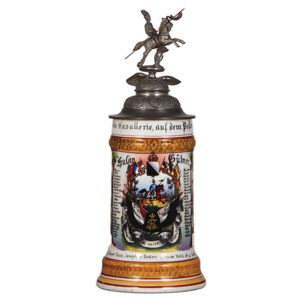 Regimental stein, .5L, Husaren Regt. Nr. 16, Schleswig.