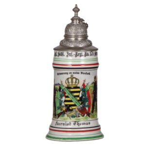 Regimental stein, .5L, Inft. Regt. Nr. 178, Kamenz.