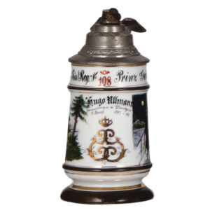 Regimental stein, .5L, Schützen Regt. Nr. 108, Dresden.