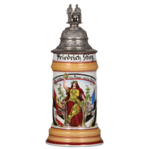 Regimental stein, .5L, 2. Garde Feld Artl. Regt., Potsdam.