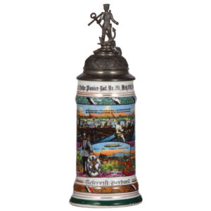 Regimental stein, .5L, Pionier Battl. Nr. 20, Metz.