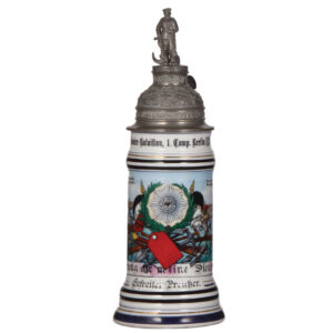 Regimental stein, .5L, Garde Pionier Bataillon, Berlin.