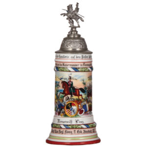Regimental stein, .5L, 2. Bayr. Ulanen Regt., Ansbach.
